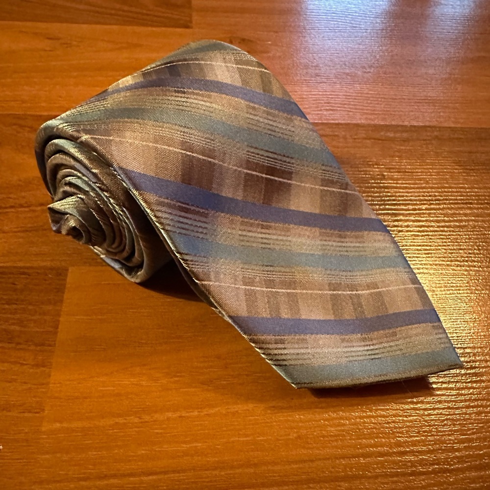 Forsyth grey, blue, & white mens tie